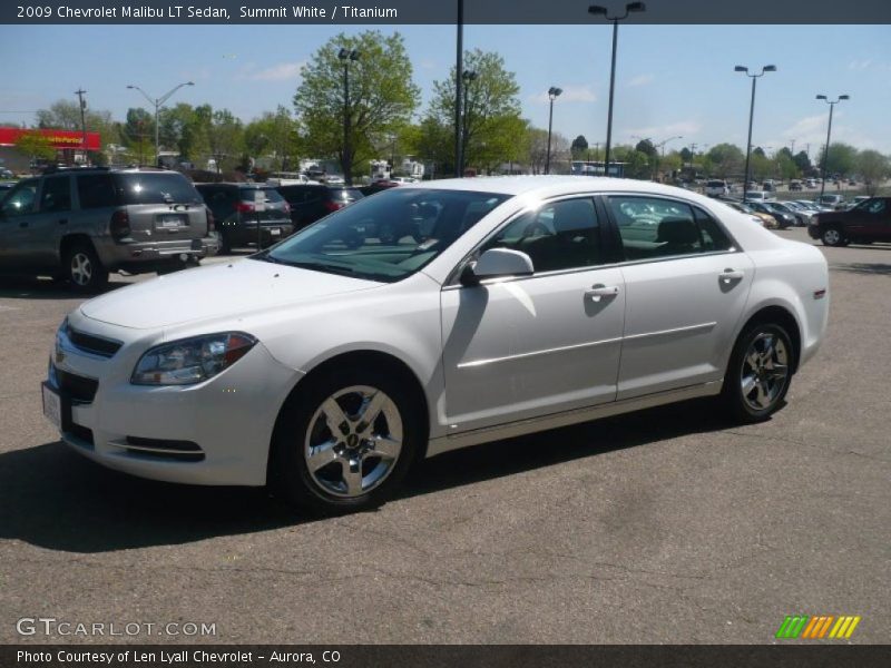 Summit White / Titanium 2009 Chevrolet Malibu LT Sedan