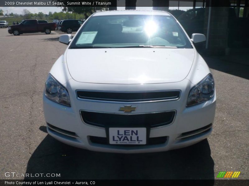 Summit White / Titanium 2009 Chevrolet Malibu LT Sedan