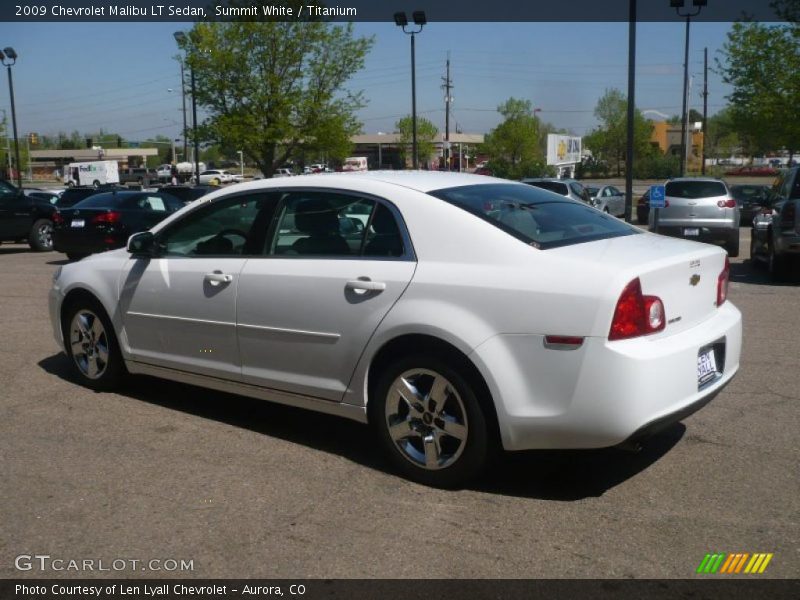 Summit White / Titanium 2009 Chevrolet Malibu LT Sedan