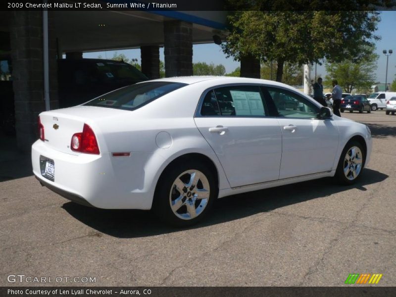 Summit White / Titanium 2009 Chevrolet Malibu LT Sedan