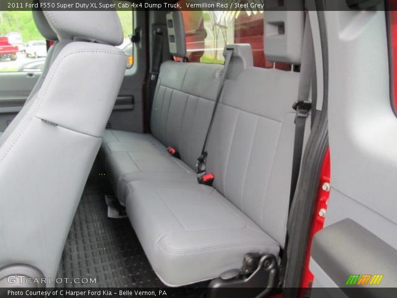  2011 F550 Super Duty XL Super Cab 4x4 Dump Truck Steel Grey Interior