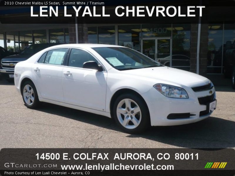 Summit White / Titanium 2010 Chevrolet Malibu LS Sedan