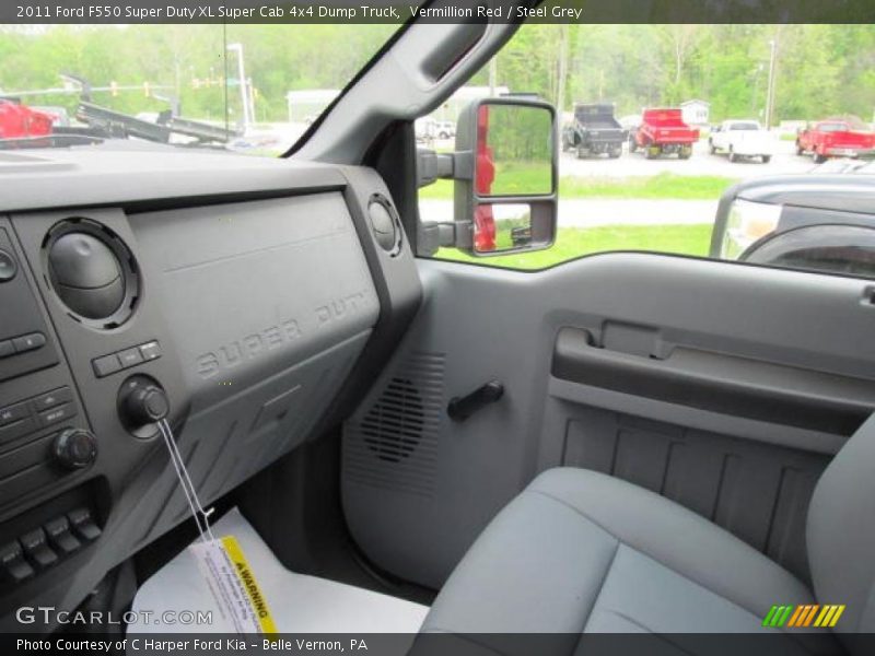 Vermillion Red / Steel Grey 2011 Ford F550 Super Duty XL Super Cab 4x4 Dump Truck