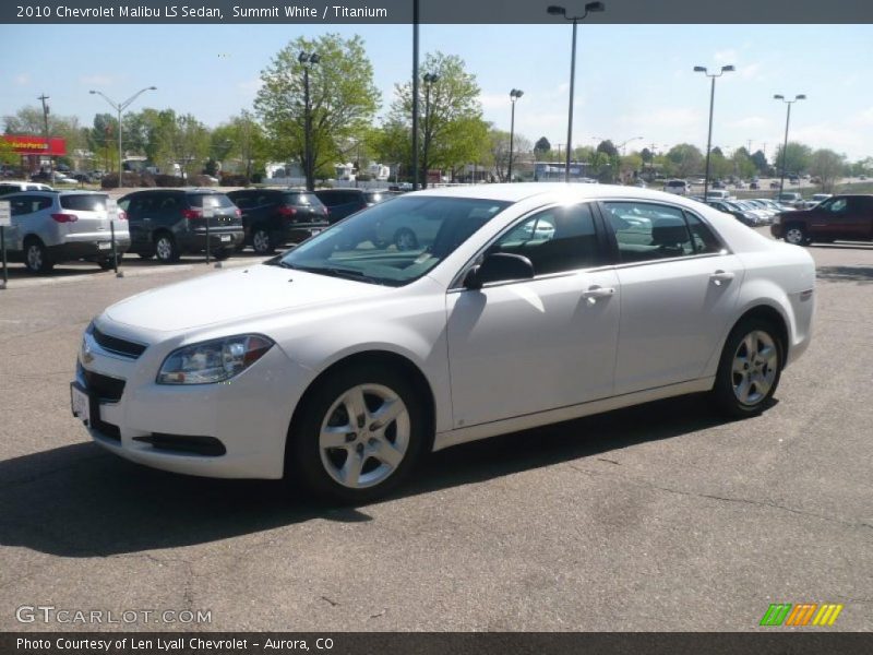 Summit White / Titanium 2010 Chevrolet Malibu LS Sedan