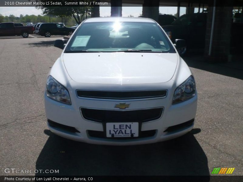 Summit White / Titanium 2010 Chevrolet Malibu LS Sedan