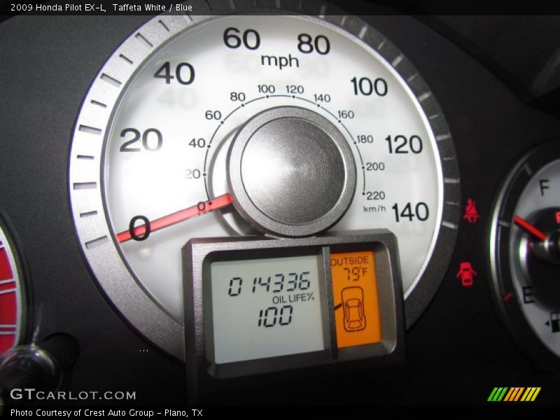 Taffeta White / Blue 2009 Honda Pilot EX-L