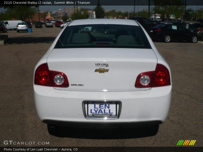 Summit White / Titanium 2010 Chevrolet Malibu LS Sedan