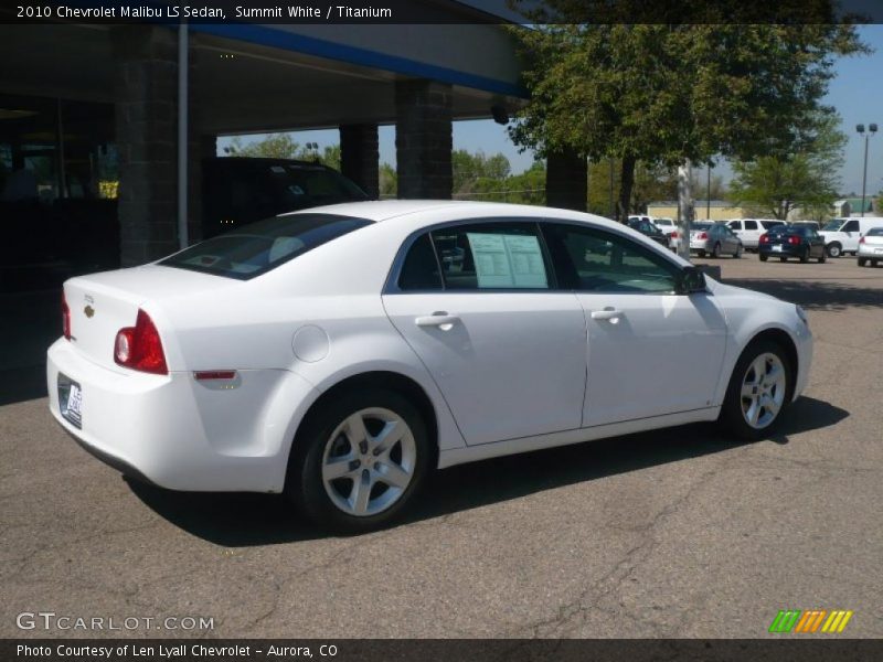 Summit White / Titanium 2010 Chevrolet Malibu LS Sedan