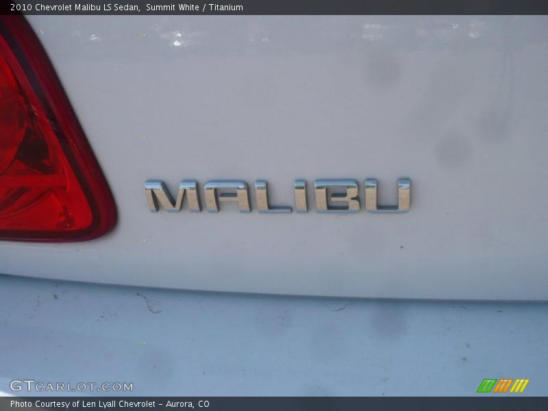Summit White / Titanium 2010 Chevrolet Malibu LS Sedan