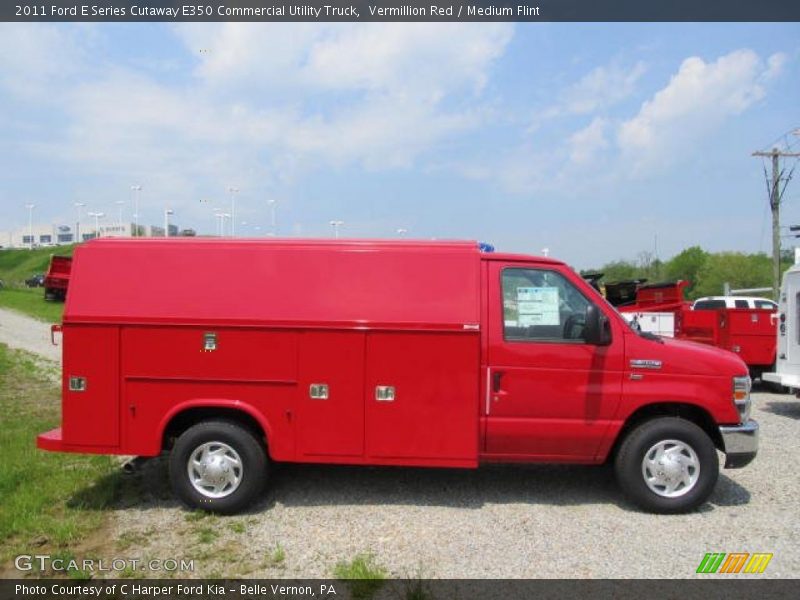  2011 E Series Cutaway E350 Commercial Utility Truck Vermillion Red