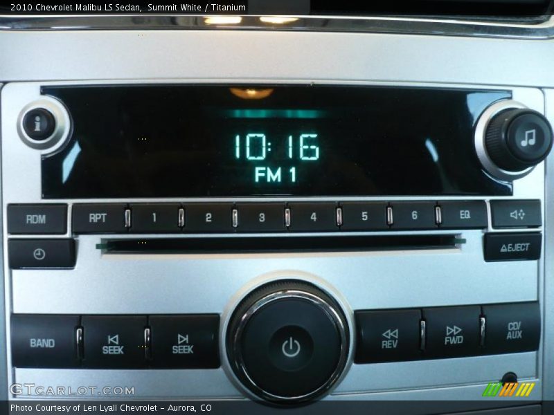 Controls of 2010 Malibu LS Sedan