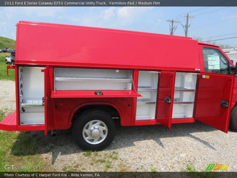  2011 E Series Cutaway E350 Commercial Utility Truck Vermillion Red