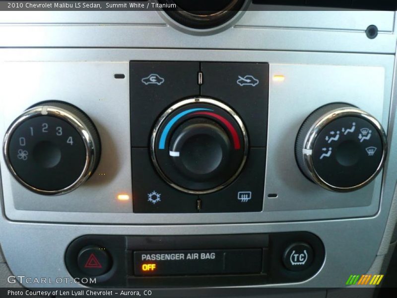 Controls of 2010 Malibu LS Sedan