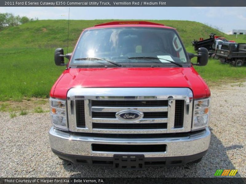 Vermillion Red / Medium Flint 2011 Ford E Series Cutaway E350 Commercial Utility Truck