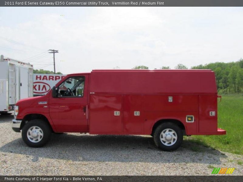 Vermillion Red / Medium Flint 2011 Ford E Series Cutaway E350 Commercial Utility Truck