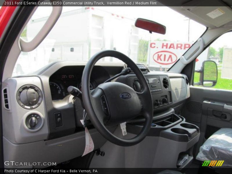  2011 E Series Cutaway E350 Commercial Utility Truck Medium Flint Interior