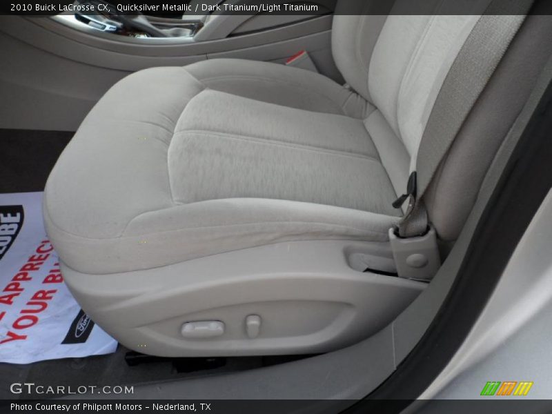 Quicksilver Metallic / Dark Titanium/Light Titanium 2010 Buick LaCrosse CX