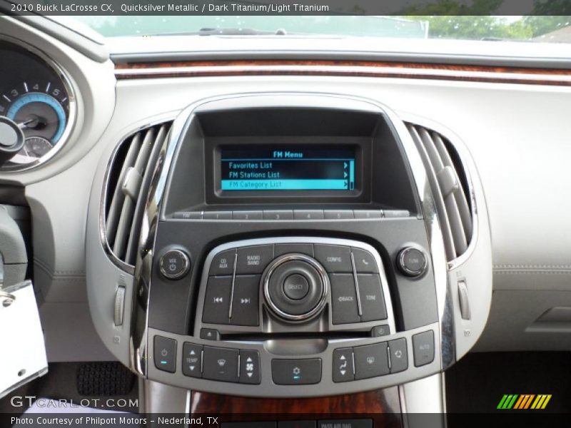 Controls of 2010 LaCrosse CX
