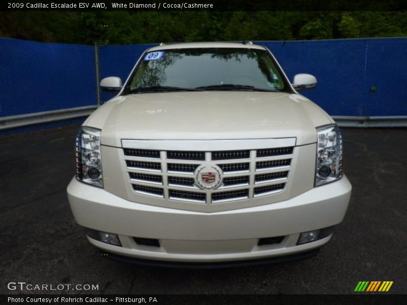 White Diamond / Cocoa/Cashmere 2009 Cadillac Escalade ESV AWD