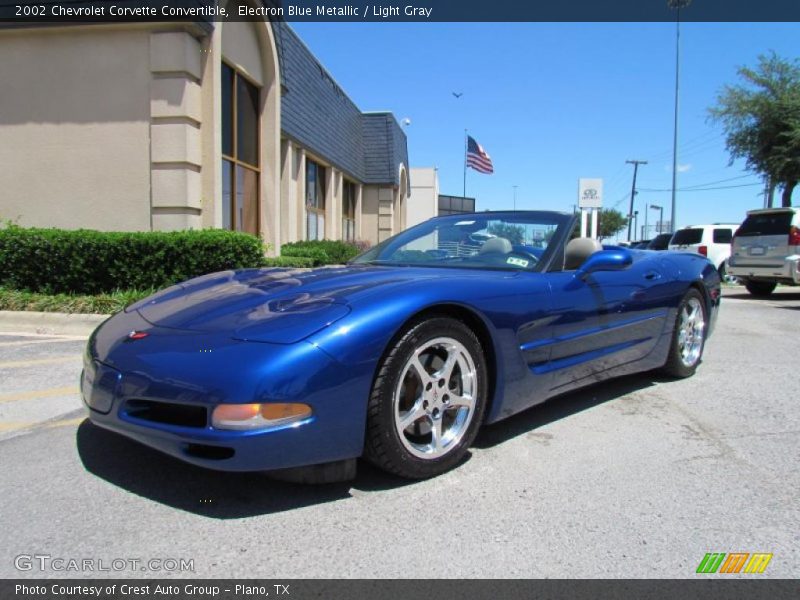 Electron Blue Metallic / Light Gray 2002 Chevrolet Corvette Convertible