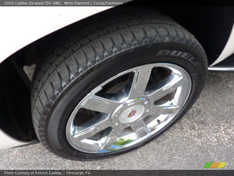White Diamond / Cocoa/Cashmere 2009 Cadillac Escalade ESV AWD