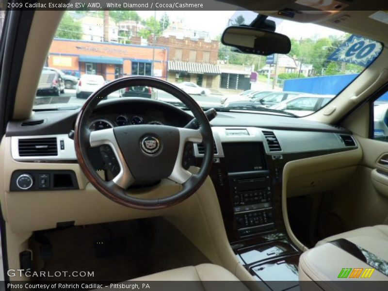 White Diamond / Cocoa/Cashmere 2009 Cadillac Escalade ESV AWD