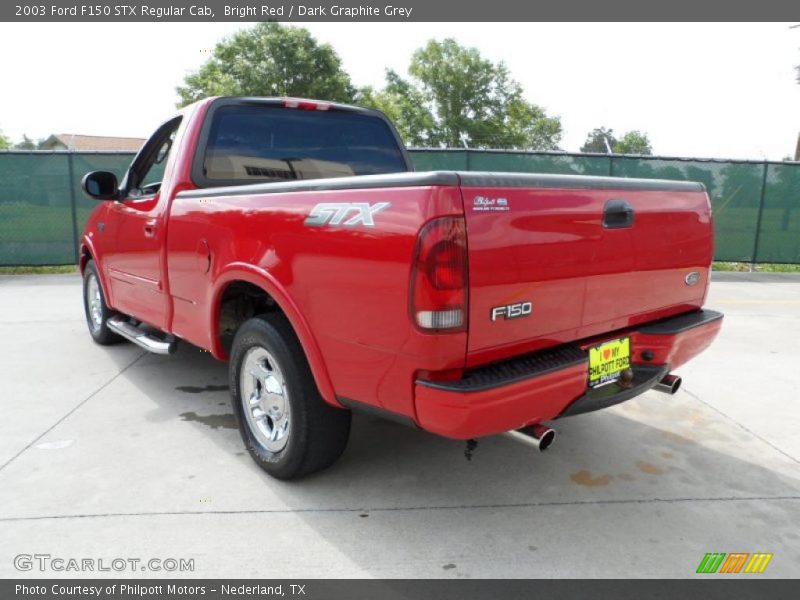 Bright Red / Dark Graphite Grey 2003 Ford F150 STX Regular Cab