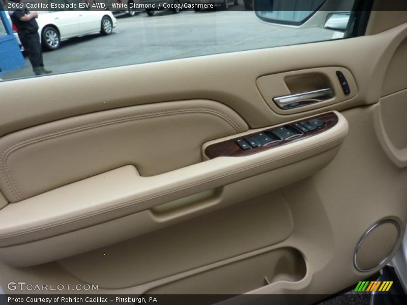 White Diamond / Cocoa/Cashmere 2009 Cadillac Escalade ESV AWD