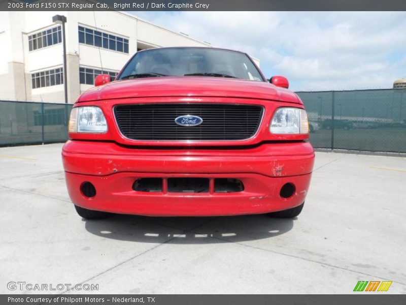 Bright Red / Dark Graphite Grey 2003 Ford F150 STX Regular Cab