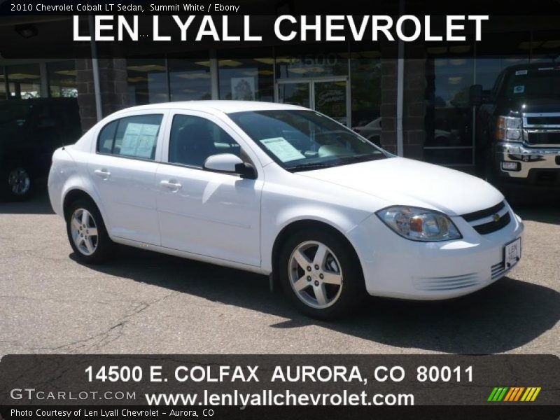 Summit White / Ebony 2010 Chevrolet Cobalt LT Sedan