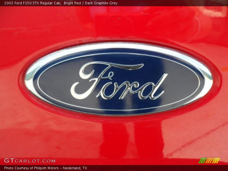 Bright Red / Dark Graphite Grey 2003 Ford F150 STX Regular Cab