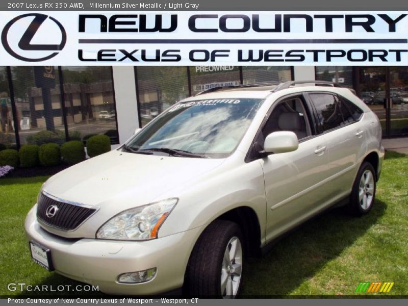 Millennium Silver Metallic / Light Gray 2007 Lexus RX 350 AWD