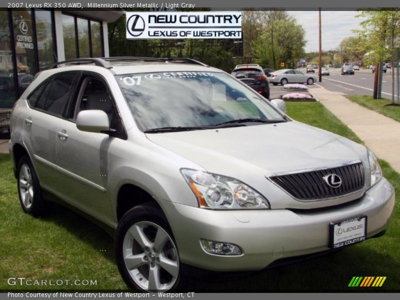Millennium Silver Metallic / Light Gray 2007 Lexus RX 350 AWD