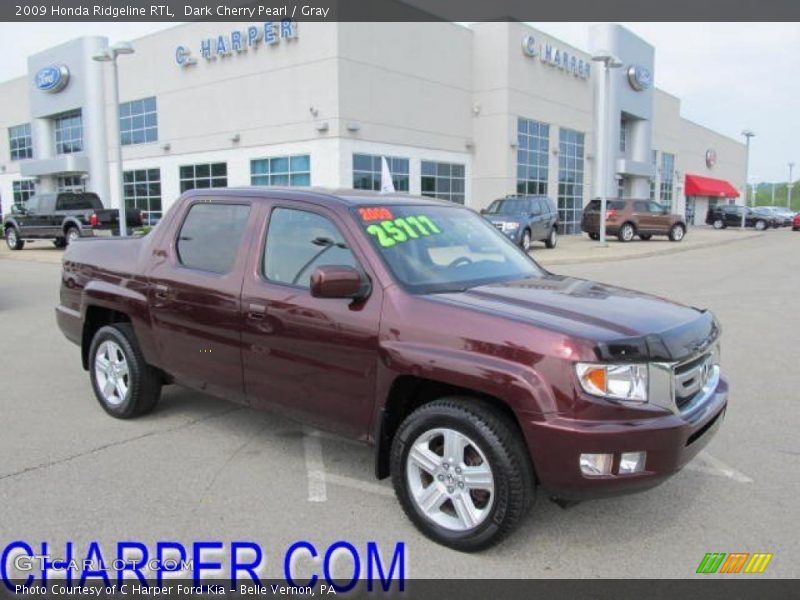 Dark Cherry Pearl / Gray 2009 Honda Ridgeline RTL