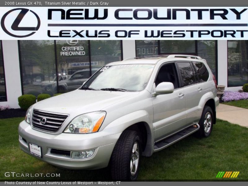 Titanium Silver Metallic / Dark Gray 2008 Lexus GX 470