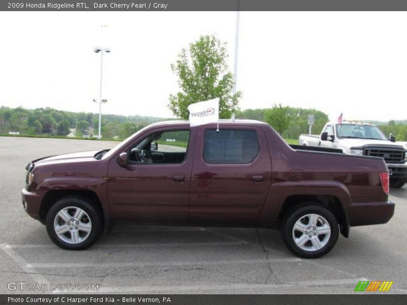 Dark Cherry Pearl / Gray 2009 Honda Ridgeline RTL