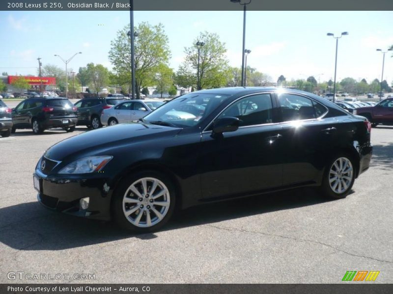 Obsidian Black / Black 2008 Lexus IS 250