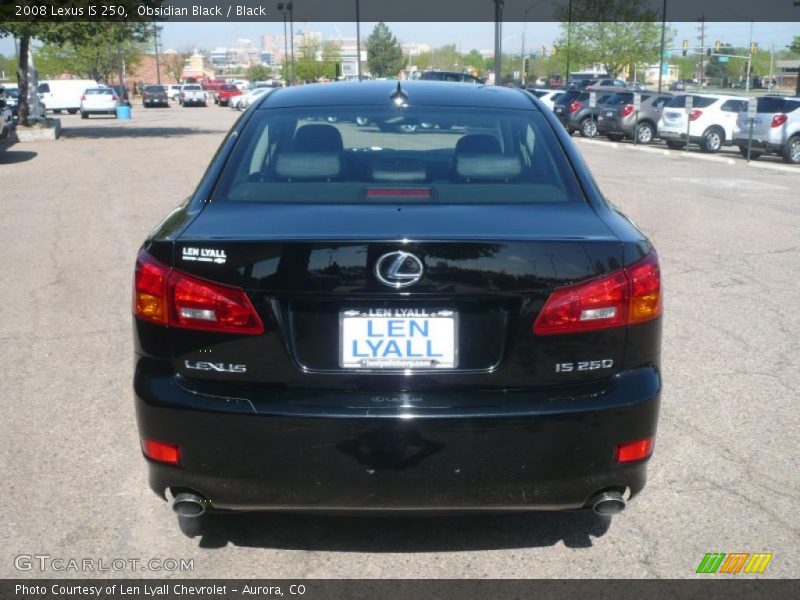 Obsidian Black / Black 2008 Lexus IS 250