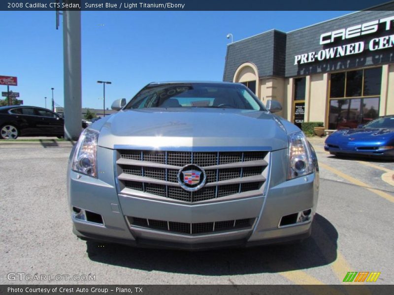 Sunset Blue / Light Titanium/Ebony 2008 Cadillac CTS Sedan