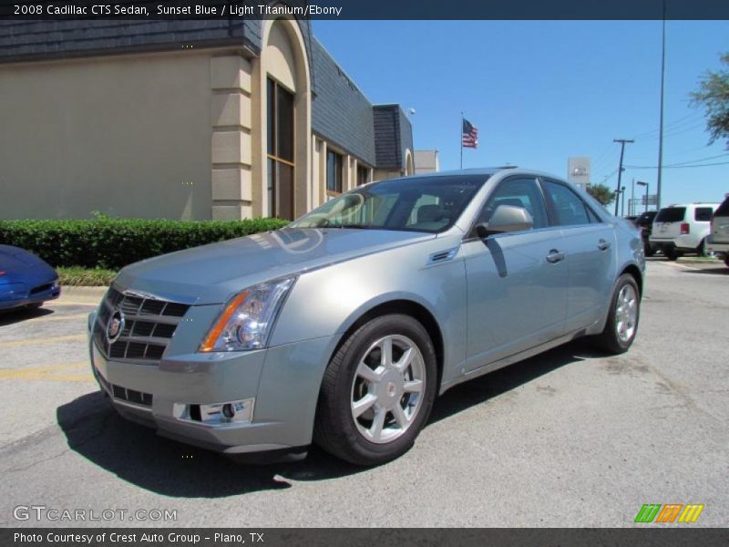 Sunset Blue / Light Titanium/Ebony 2008 Cadillac CTS Sedan