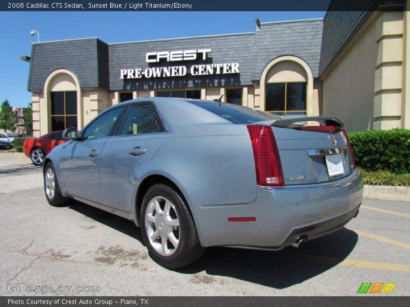 Sunset Blue / Light Titanium/Ebony 2008 Cadillac CTS Sedan
