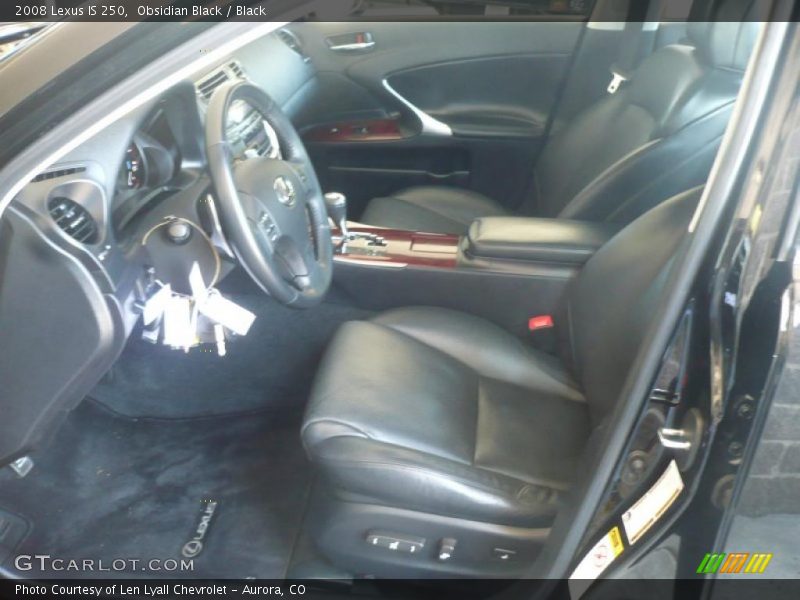 Obsidian Black / Black 2008 Lexus IS 250