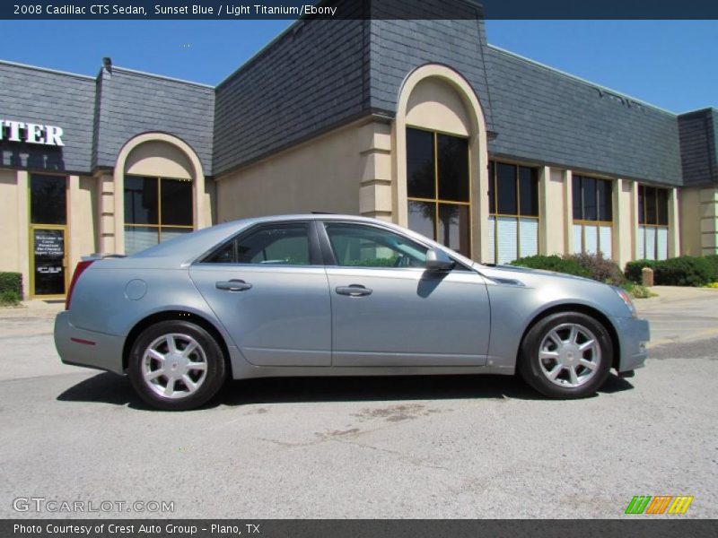 Sunset Blue / Light Titanium/Ebony 2008 Cadillac CTS Sedan