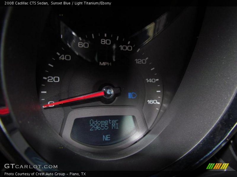 Sunset Blue / Light Titanium/Ebony 2008 Cadillac CTS Sedan