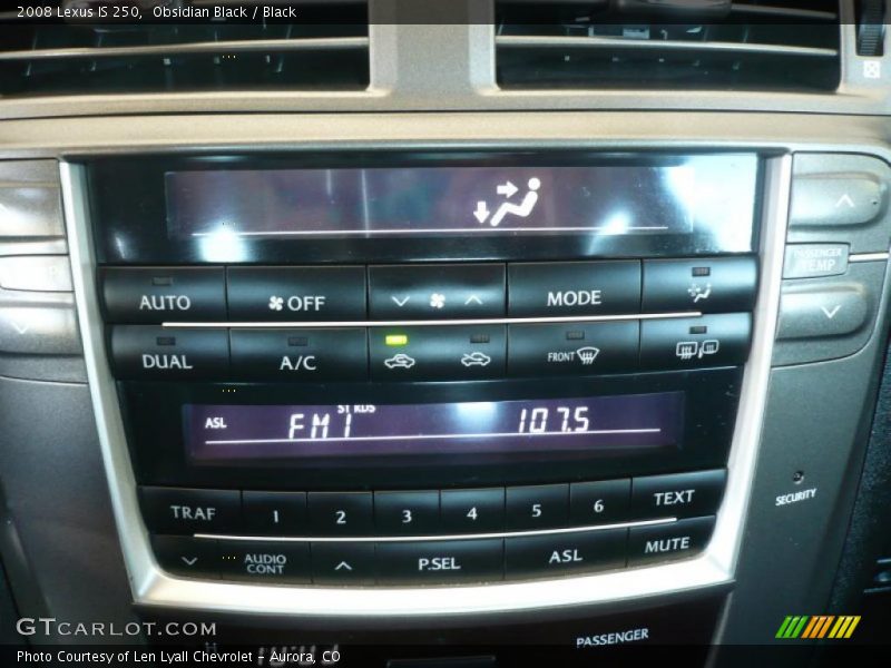 Obsidian Black / Black 2008 Lexus IS 250