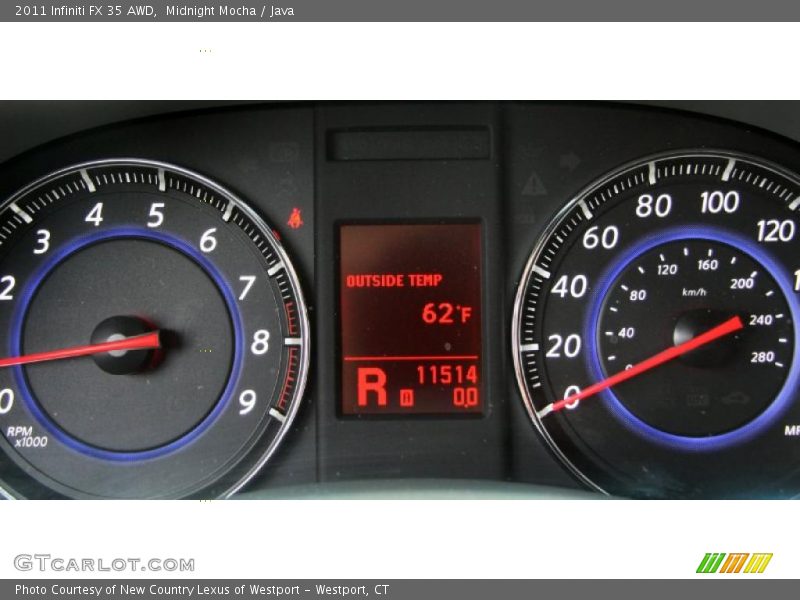 Midnight Mocha / Java 2011 Infiniti FX 35 AWD