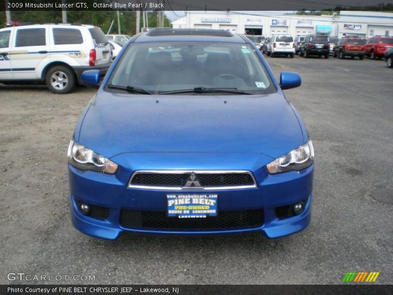 Octane Blue Pearl / Black 2009 Mitsubishi Lancer GTS