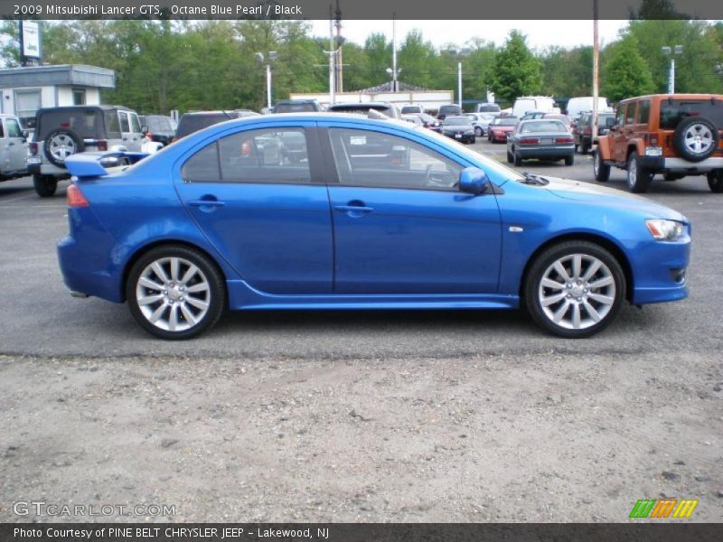 Octane Blue Pearl / Black 2009 Mitsubishi Lancer GTS
