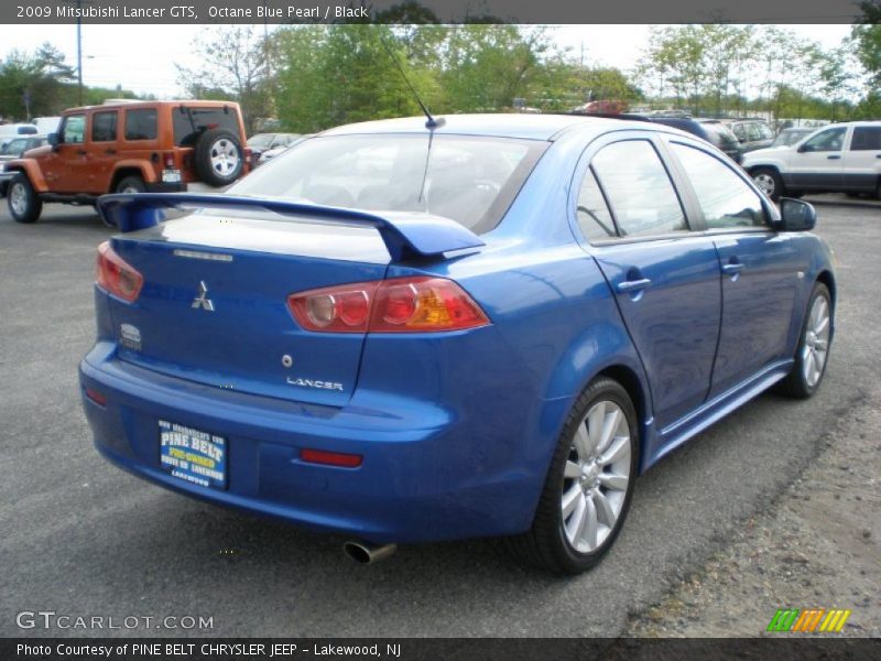 Octane Blue Pearl / Black 2009 Mitsubishi Lancer GTS