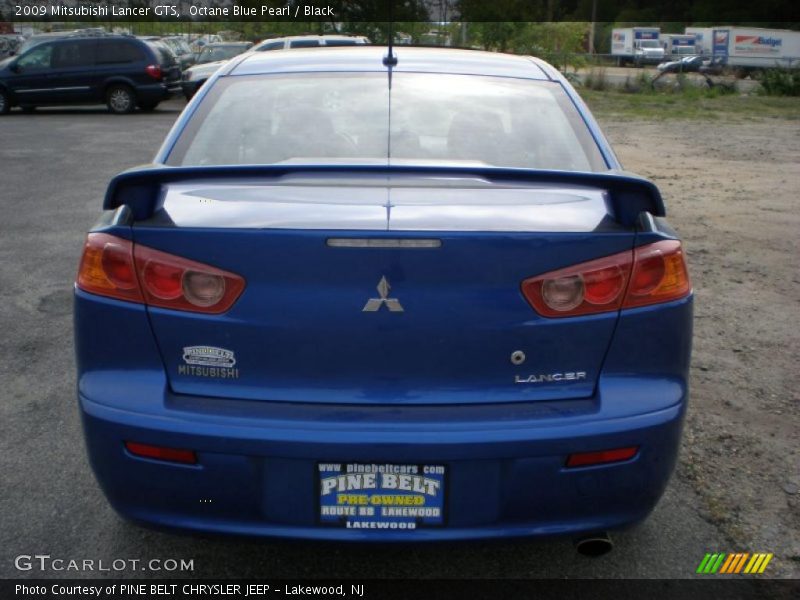 Octane Blue Pearl / Black 2009 Mitsubishi Lancer GTS